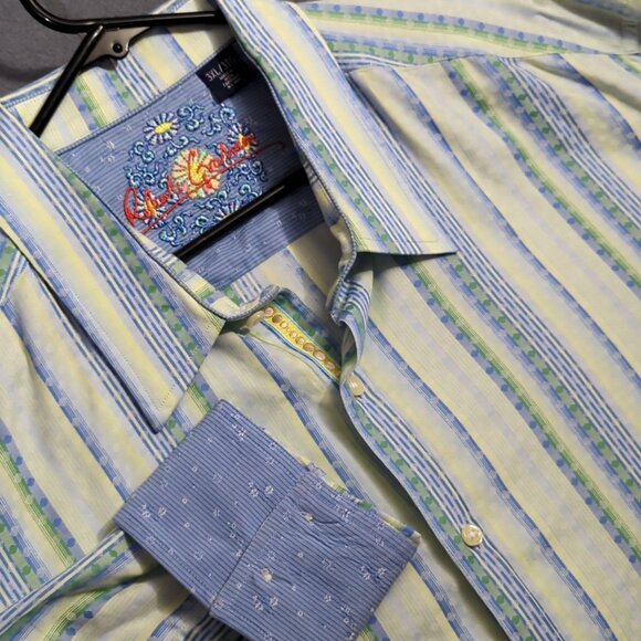 Robert Graham Shirt Men's 3XL Multicolor Flip Cuff Long Sleeve Button Up - Picture 1 of 11